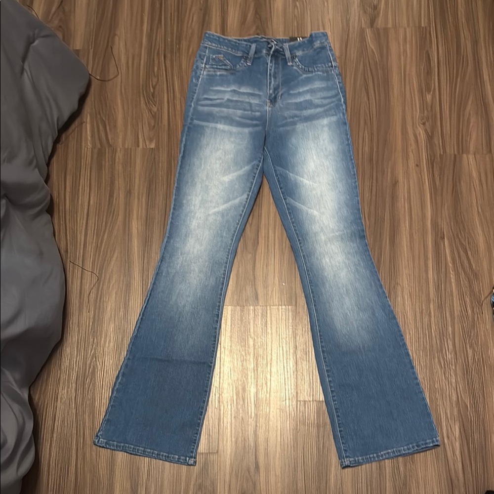Fashion Nova Light Blue Flare Jeans
